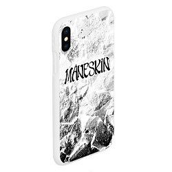 Чехол iPhone XS Max матовый Maneskin white graphite, цвет: 3D-белый — фото 2