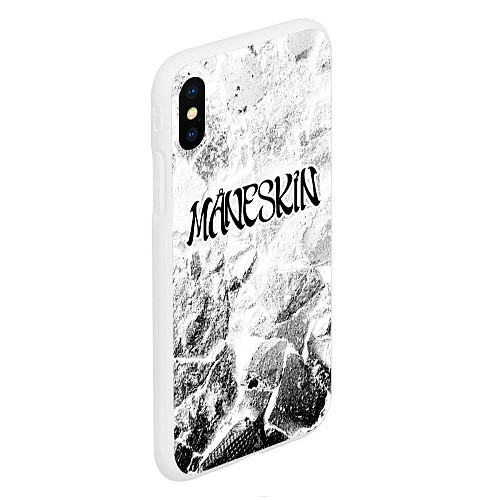 Чехол iPhone XS Max матовый Maneskin white graphite / 3D-Белый – фото 2