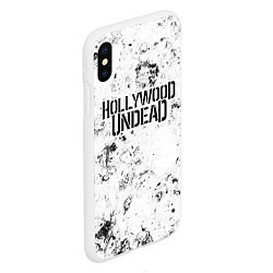 Чехол iPhone XS Max матовый Hollywood Undead dirty ice, цвет: 3D-белый — фото 2