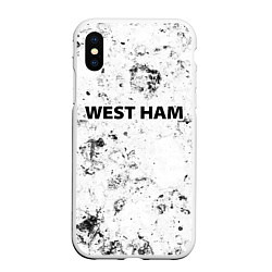 Чехол iPhone XS Max матовый West Ham dirty ice, цвет: 3D-белый