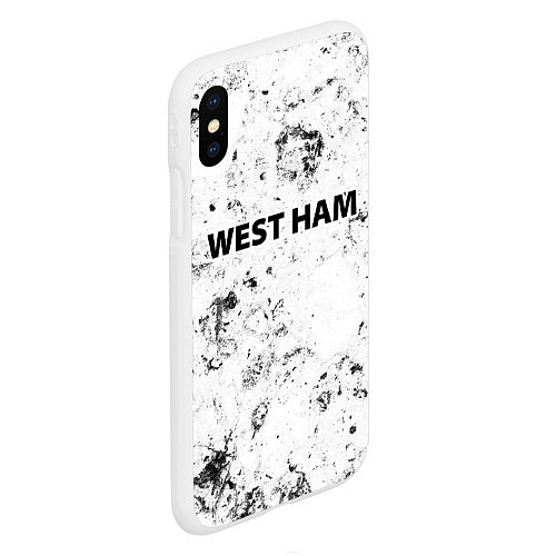 Чехол iPhone XS Max матовый West Ham dirty ice / 3D-Белый – фото 2