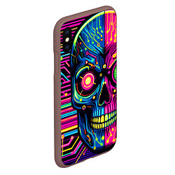 Чехол iPhone XS Max матовый Pop art skull - ai art, цвет: 3D-коричневый — фото 2