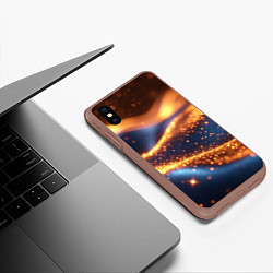 Чехол iPhone XS Max матовый Блестящая лакшери текстура, цвет: 3D-коричневый — фото 2