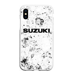 Чехол iPhone XS Max матовый Suzuki dirty ice, цвет: 3D-белый