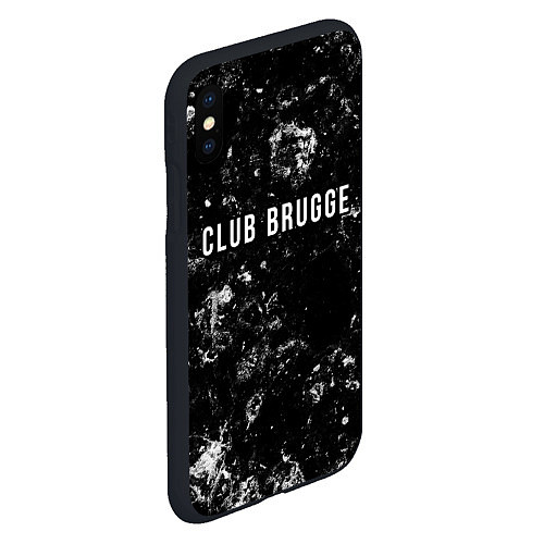 Чехол iPhone XS Max матовый Club Brugge black ice / 3D-Черный – фото 2
