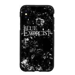 Чехол iPhone XS Max матовый Blue Exorcist black ice, цвет: 3D-черный