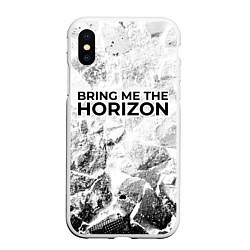 Чехол iPhone XS Max матовый Bring Me the Horizon white graphite, цвет: 3D-белый