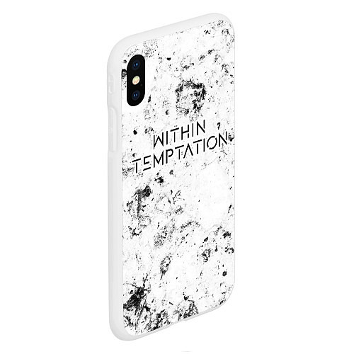 Чехол iPhone XS Max матовый Within Temptation dirty ice / 3D-Белый – фото 2