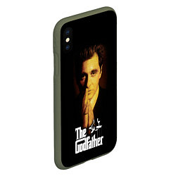 Чехол iPhone XS Max матовый The Godfather - Michael Corleone, цвет: 3D-темно-зеленый — фото 2