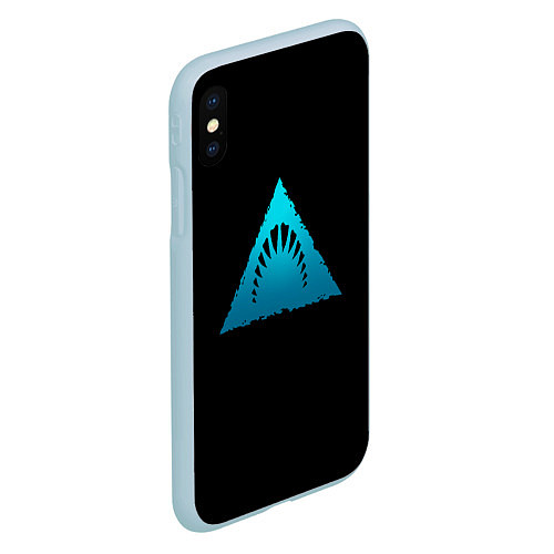 Чехол iPhone XS Max матовый Depth Hunter / 3D-Голубой – фото 2