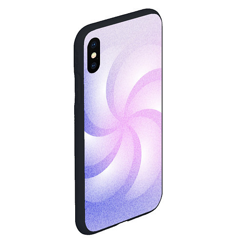 Чехол iPhone XS Max матовый Пикселизация градиента с вертушкой / 3D-Черный – фото 2