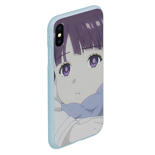 Чехол iPhone XS Max матовый Sousou no Frieren Ферн cute face / 3D-Голубой – фото 2