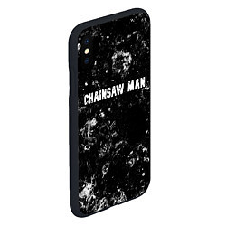 Чехол iPhone XS Max матовый Chainsaw Man black ice, цвет: 3D-черный — фото 2