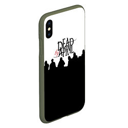 Чехол iPhone XS Max матовый Dead by april rock, цвет: 3D-темно-зеленый — фото 2