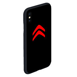 Чехол iPhone XS Max матовый Citroen logo red, цвет: 3D-черный — фото 2