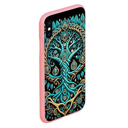 Чехол iPhone XS Max матовый Древо жизни - сакральная славянская символика / 3D-Баблгам – фото 2