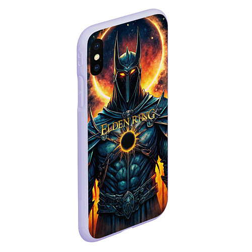 Чехол iPhone XS Max матовый Elden Ring black knight / 3D-Светло-сиреневый – фото 2