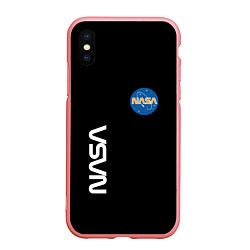 Чехол iPhone XS Max матовый NASA logo usa space, цвет: 3D-баблгам