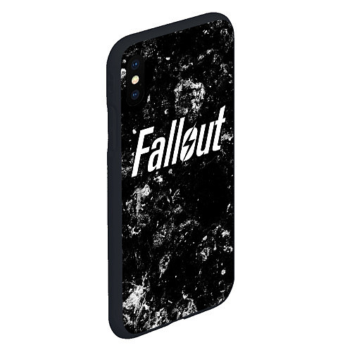 Чехол iPhone XS Max матовый Fallout black ice / 3D-Черный – фото 2