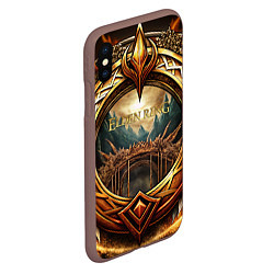 Чехол iPhone XS Max матовый Магическое кольцо Elden Ring, цвет: 3D-коричневый — фото 2