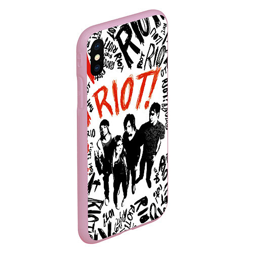 Чехол iPhone XS Max матовый Paramore - riot / 3D-Розовый – фото 2