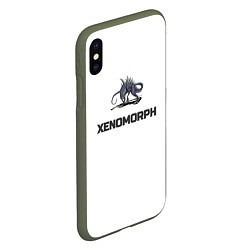 Чехол iPhone XS Max матовый Чужой xenomorph, цвет: 3D-темно-зеленый — фото 2