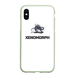 Чехол iPhone XS Max матовый Чужой xenomorph, цвет: 3D-салатовый