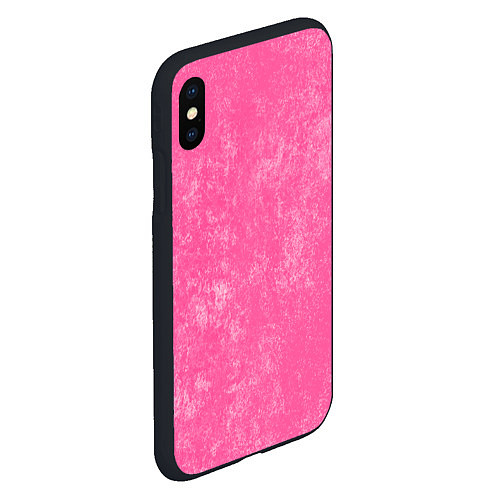 Чехол iPhone XS Max матовый Pink bleached splashes / 3D-Черный – фото 2