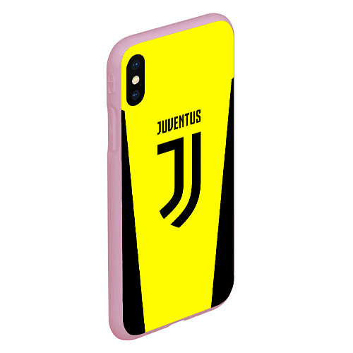 Чехол iPhone XS Max матовый Juventus sport geometry yellow / 3D-Розовый – фото 2