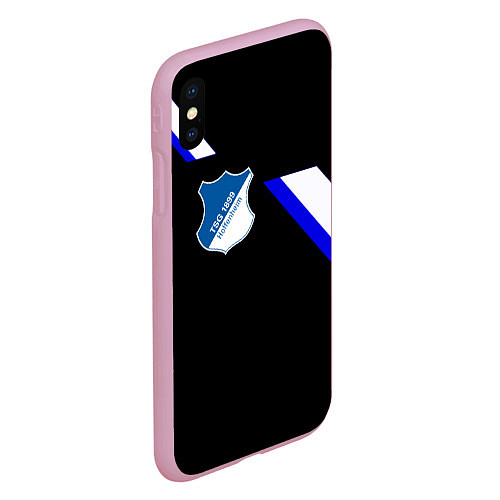 Чехол iPhone XS Max матовый Hoffenheim fc sport / 3D-Розовый – фото 2