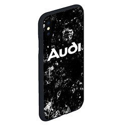 Чехол iPhone XS Max матовый Audi black ice, цвет: 3D-черный — фото 2