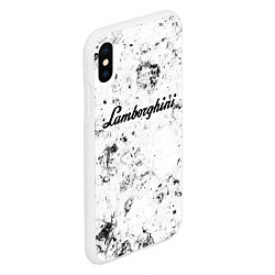 Чехол iPhone XS Max матовый Lamborghini dirty ice, цвет: 3D-белый — фото 2