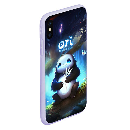 Чехол iPhone XS Max матовый Naru Ori and the Will of the Wisps / 3D-Светло-сиреневый – фото 2