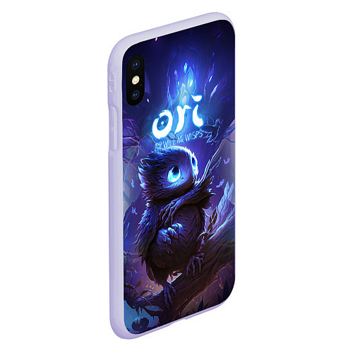 Чехол iPhone XS Max матовый Ku Ori and the Will of the Wisps / 3D-Светло-сиреневый – фото 2