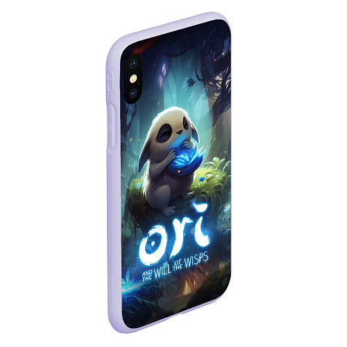 Чехол iPhone XS Max матовый Naru Ori and the Will of the Wisps / 3D-Светло-сиреневый – фото 2