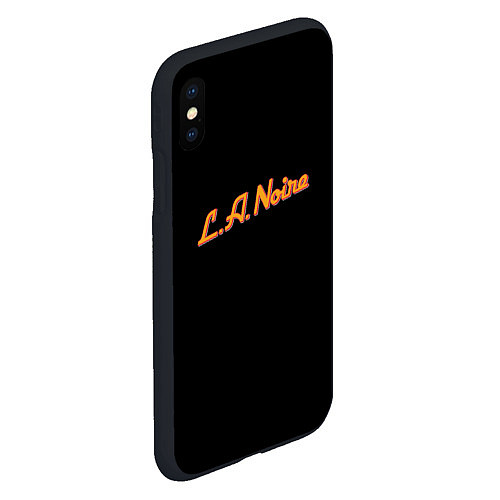 Чехол iPhone XS Max матовый L A Noire / 3D-Черный – фото 2