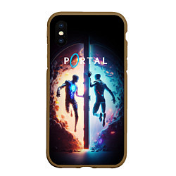 Чехол iPhone XS Max матовый Portal люди в прыжке