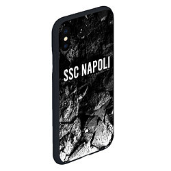 Чехол iPhone XS Max матовый Napoli black graphite, цвет: 3D-черный — фото 2