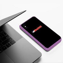 Чехол iPhone XS Max матовый Limp Bizkit logo rock, цвет: 3D-фиолетовый — фото 2