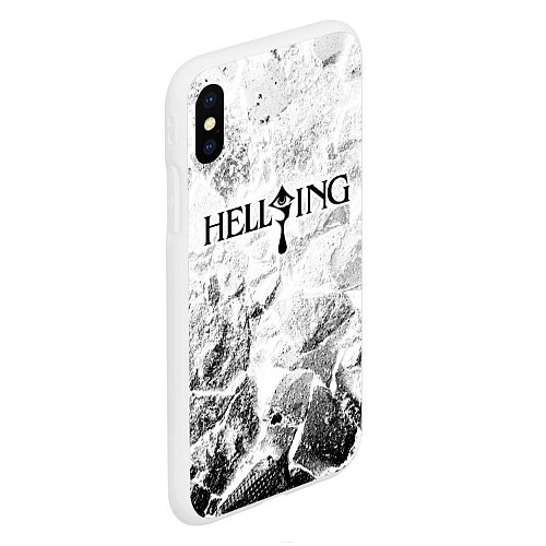 Чехол iPhone XS Max матовый Hellsing white graphite / 3D-Белый – фото 2
