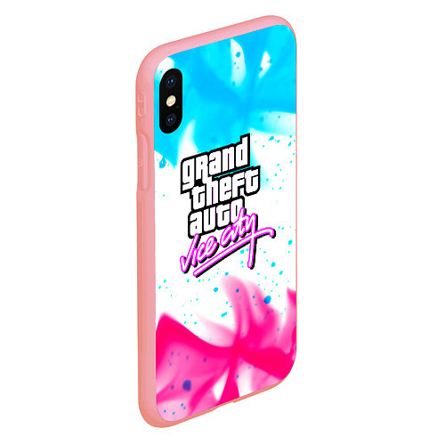 Чехол iPhone XS Max матовый GTA neon flame / 3D-Баблгам – фото 2