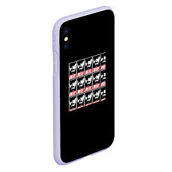Чехол iPhone XS Max матовый Metal gear logo snake, цвет: 3D-светло-сиреневый — фото 2