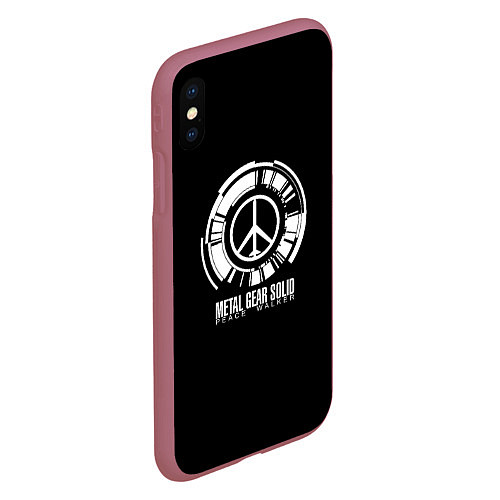 Чехол iPhone XS Max матовый Metal gear solid snake logo / 3D-Малиновый – фото 2