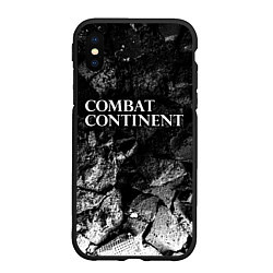 Чехол iPhone XS Max матовый Combat Continent black graphite, цвет: 3D-черный