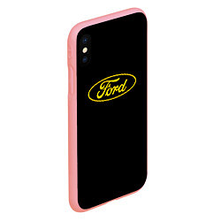 Чехол iPhone XS Max матовый Ford logo yellow, цвет: 3D-баблгам — фото 2