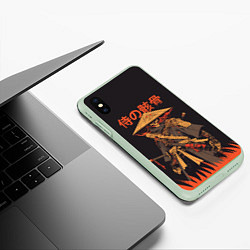 Чехол iPhone XS Max матовый Самурай нежить, цвет: 3D-салатовый — фото 2