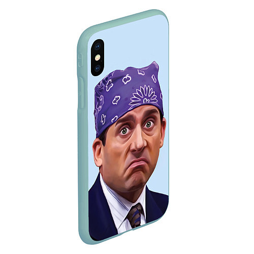 Чехол iPhone XS Max матовый Prison mike офис / 3D-Мятный – фото 2