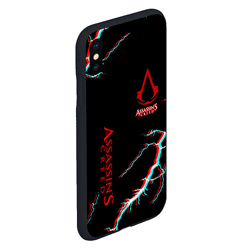 Чехол iPhone XS Max матовый Assassins Creed strom / 3D-Черный – фото 2