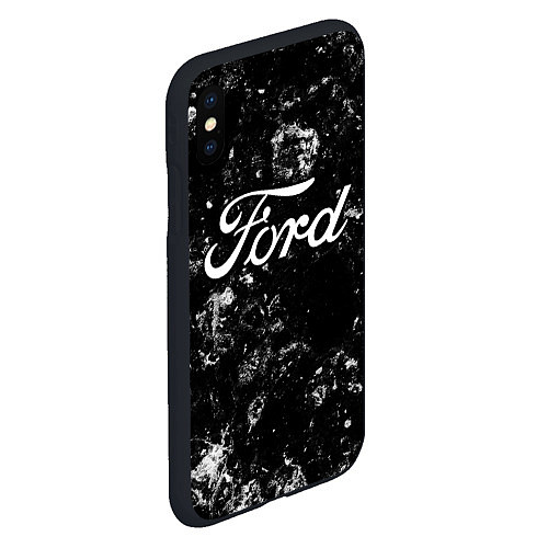 Чехол iPhone XS Max матовый Ford black ice / 3D-Черный – фото 2