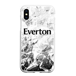 Чехол iPhone XS Max матовый Everton white graphite, цвет: 3D-белый